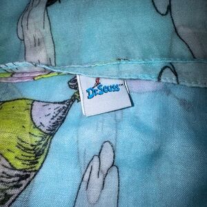 Dr. Seuss Turquoise Fabric with Graphics